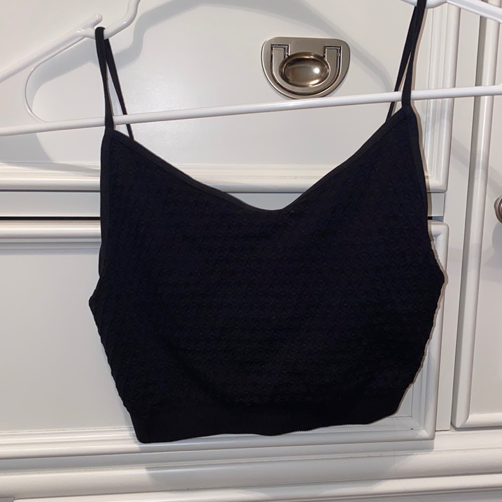cropped black tank